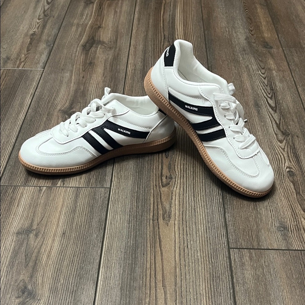 Women’s  White and Black Sneakers